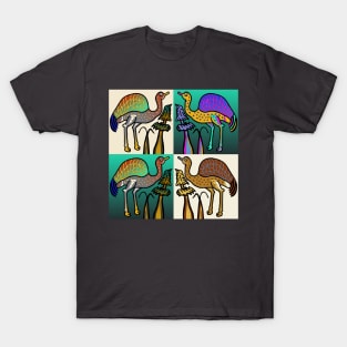 4 very bright Roman ostriches T-Shirt